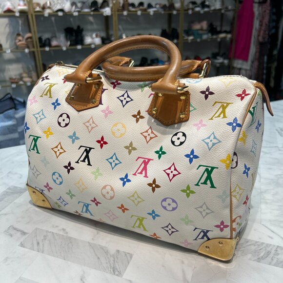 Louis Vuitton Monogram Multicolor Speedy 30 White - Picture 11 of 12
